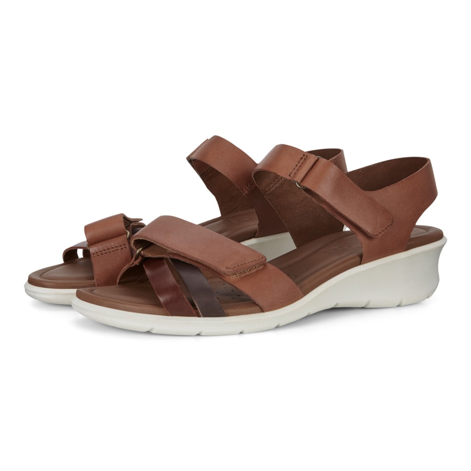 Ecco Norge Felicia Stropp Sandal Dame Brandy-kaffe-mahogni