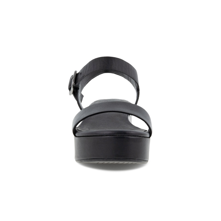 Ecco Norge Elevate Platå Flat Sandal Dame Svart