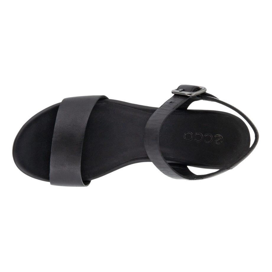 Ecco Norge Elevate Platå Flat Sandal Dame Svart
