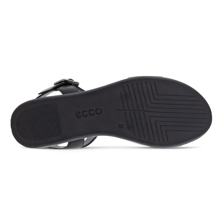 Ecco Norge Elevate Platå Flat Sandal Dame Svart