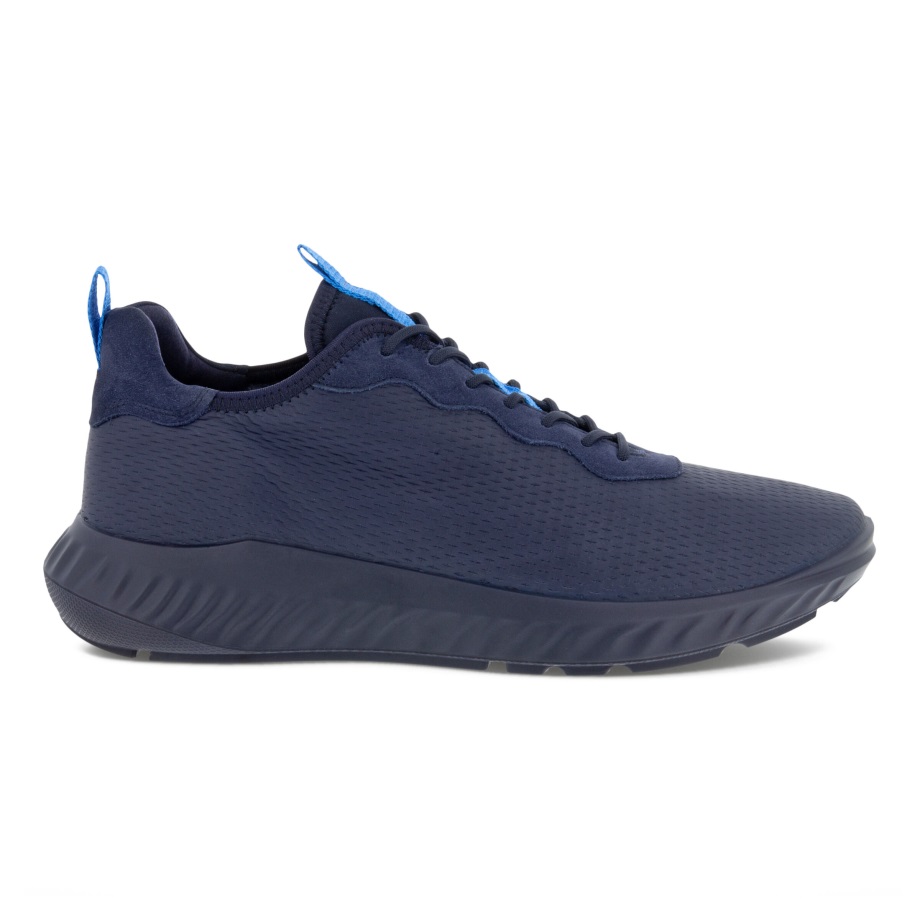 Ecco Norway Ath-1f Street Style Skinn Joggesko Menn Natt Sky-night Sky-dynasty