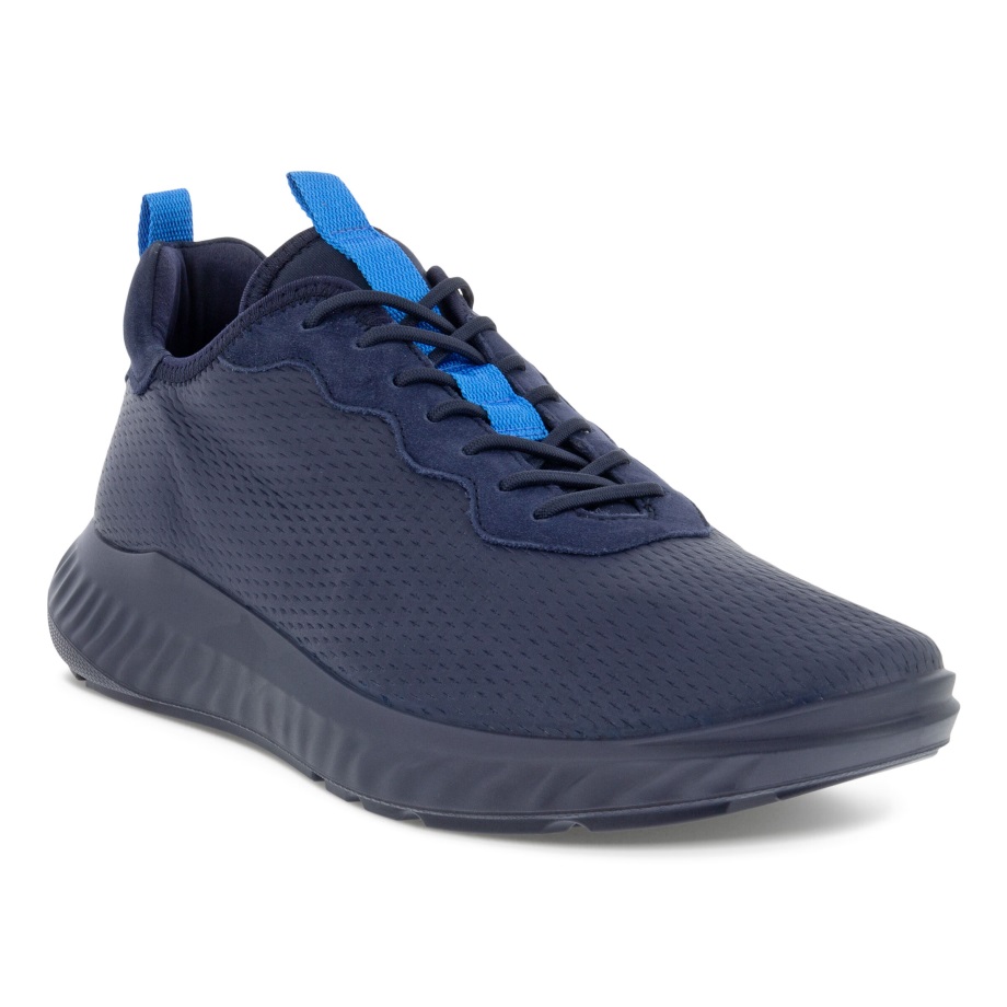 Ecco Norway Ath-1f Street Style Skinn Joggesko Menn Natt Sky-night Sky-dynasty