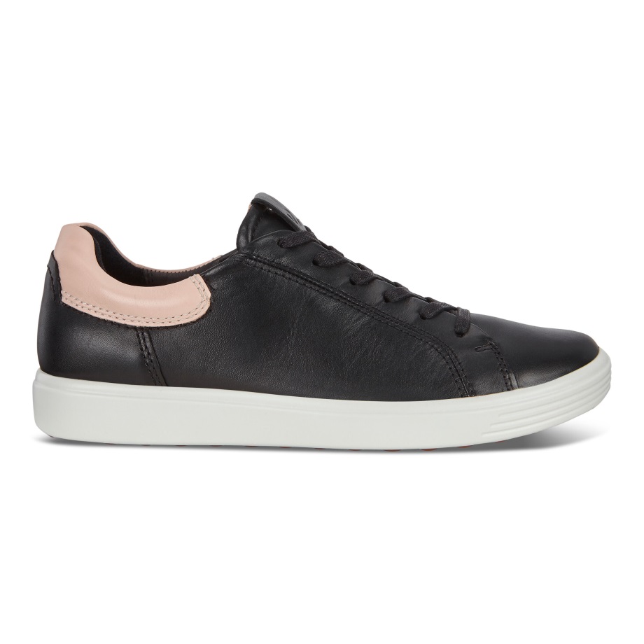 Ecco Norway Soft 7 Street Sneaker Dame Black-rose Dust