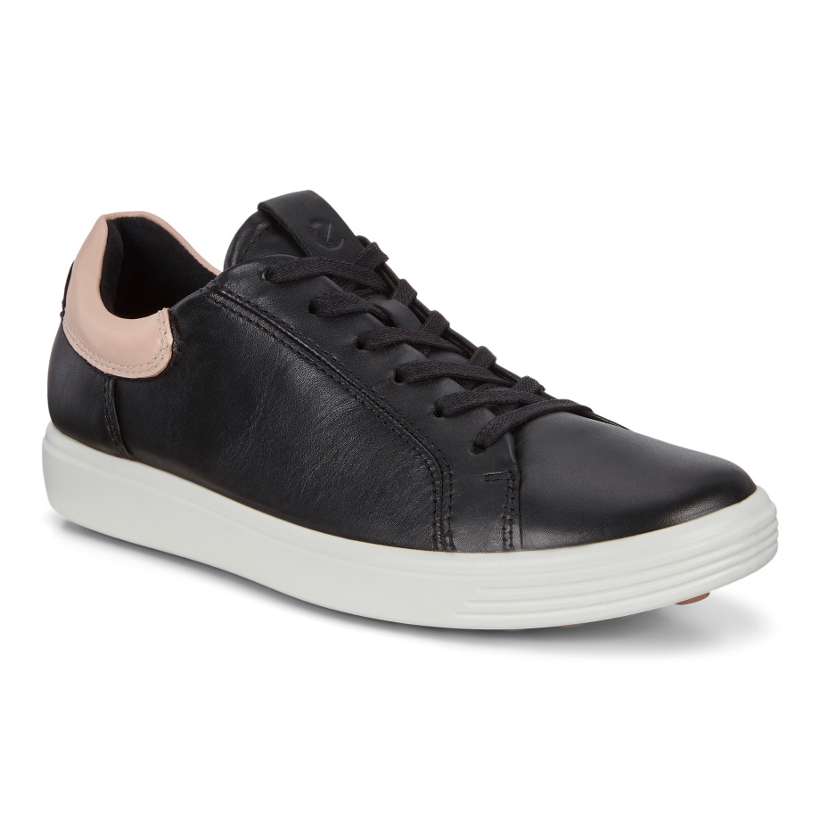 Ecco Norway Soft 7 Street Sneaker Dame Black-rose Dust