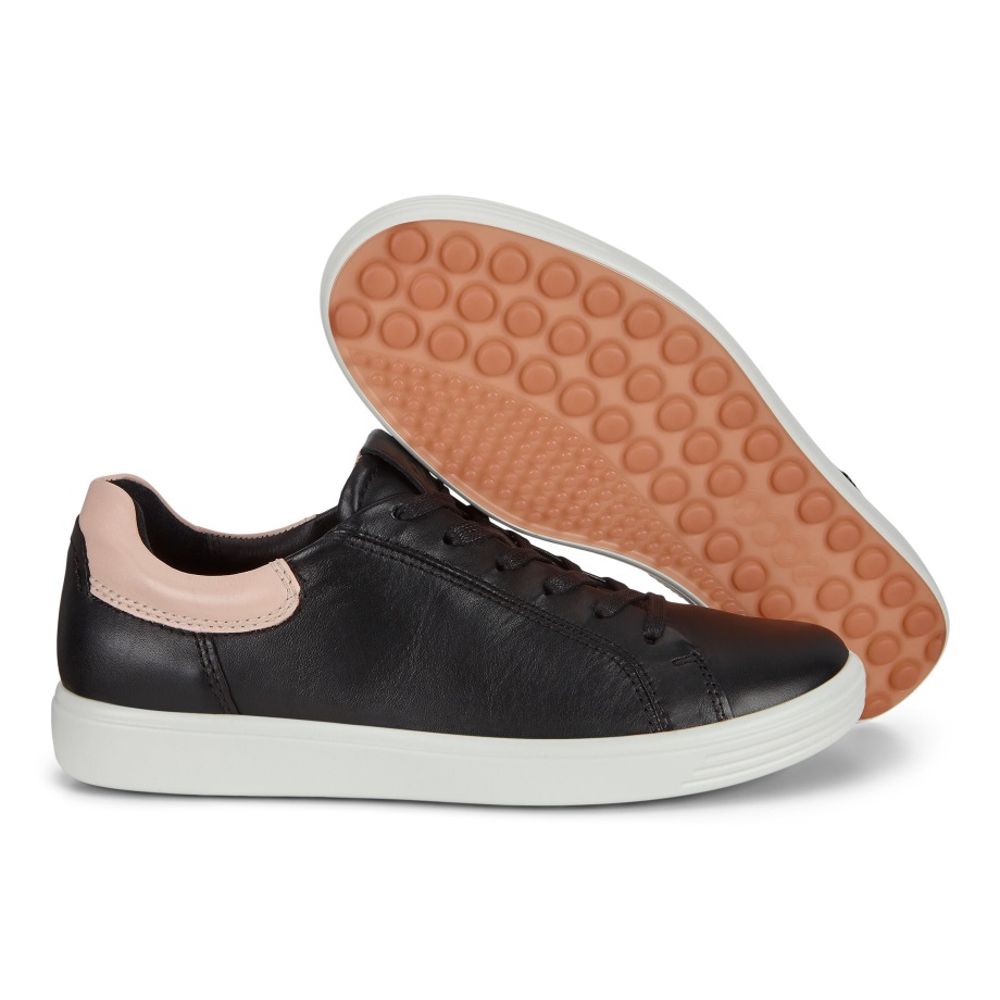 Ecco Norway Soft 7 Street Sneaker Dame Black-rose Dust